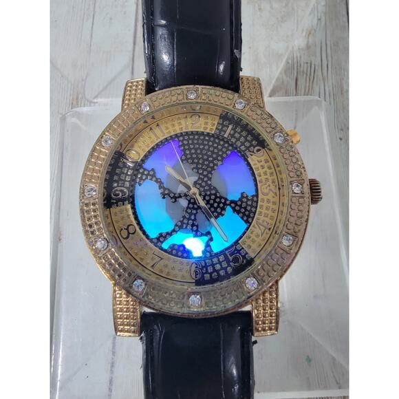 Ice King Mens Fashion Light Up Watch With Black Leather Band - Picture 3 of 12